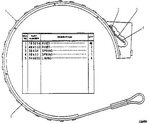 BRAKE BAND LINING ASSEMBLY 6S4010 CAT