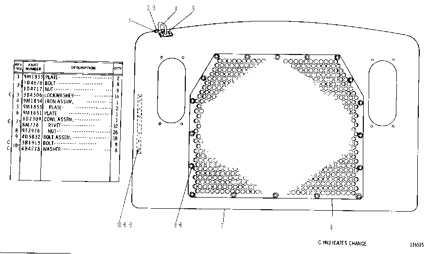 COWLING 9M1958 CAT