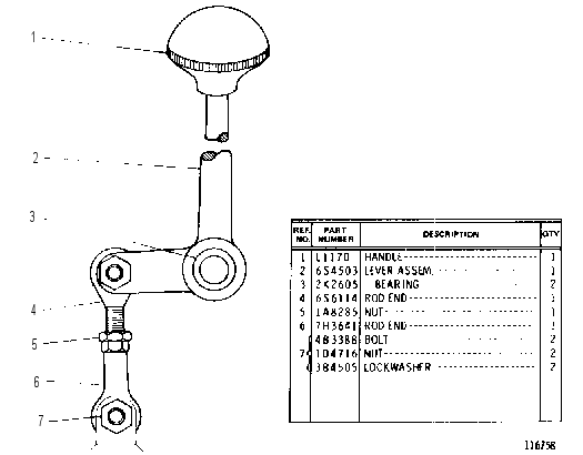 HYDRAULIC HAND CONTROL GROUP 6S4586 CAT