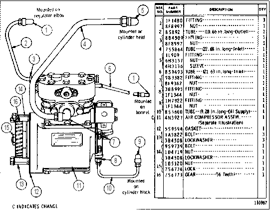 AIR COMPRESSOR 8S0895 CAT