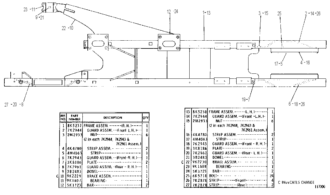 TRACK ROLLER FRAME GROUP 8K5239 CAT