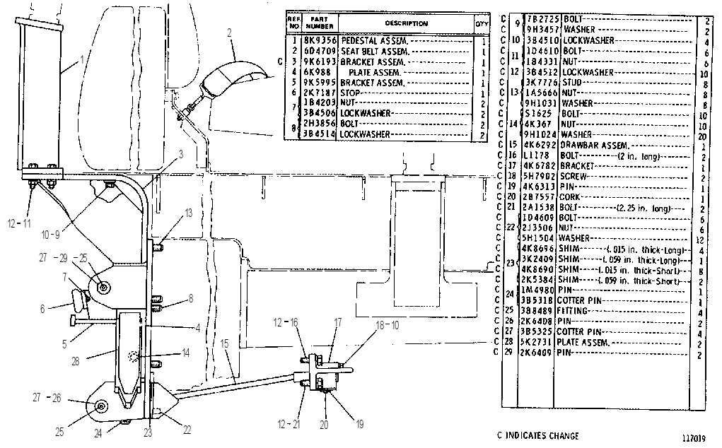 REAR MOUNTING GROUP 9K5903 CAT