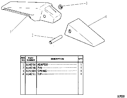 Зуб 8J5273 CAT
