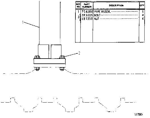 EXHAUST PIPE GROUP 2P7352 CAT