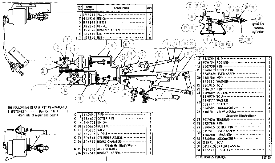 AIR CYLINDER MOUNTING GROUP 9S2186 CAT