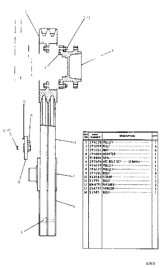 PULLEY GROUP 2P8608 CAT