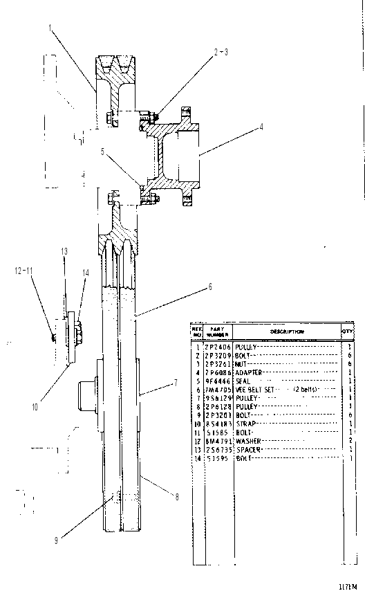 Шкив 2P8605 CAT