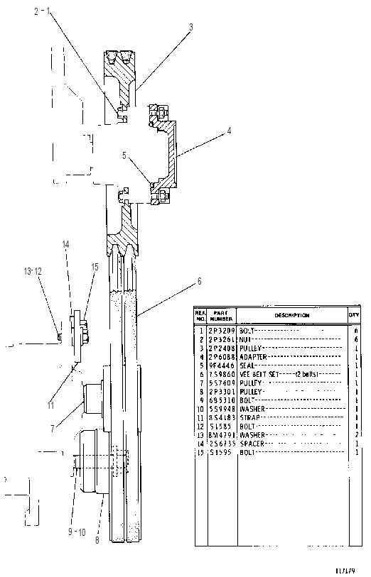 PULLEY 2P8607 CAT