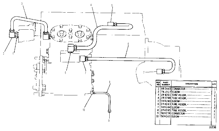 AIR COMPRESSOR LINES 2P7799 CAT