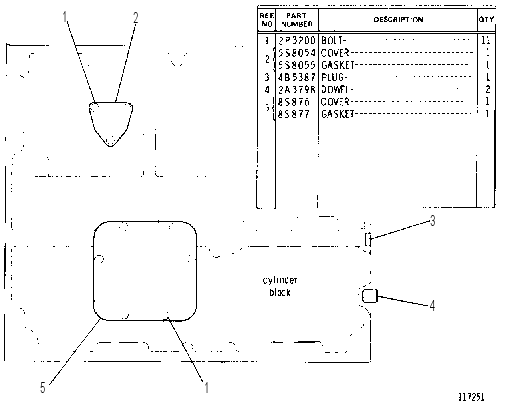 CYLINDER BLOCK COVER 2P6254 CAT