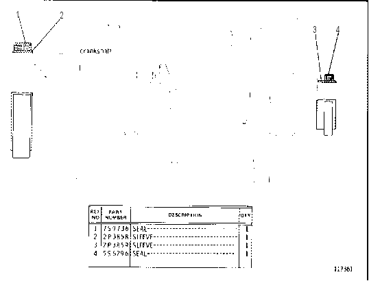CRANKSHAFT SEAL GROUP 2P2226 CAT