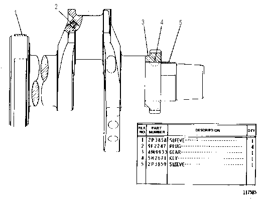 CRANKSHAFT ASSEMBLY 2P1686 CAT