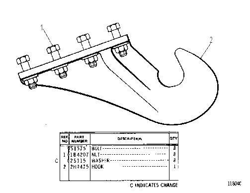 HOOK GP-FRONT PULL 2H9476 CAT