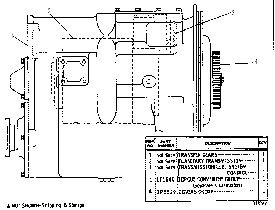 TRANSMISSION ARRANGEMENT 2P3700 CAT