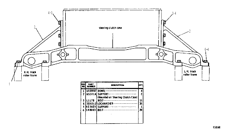 UNDERCARRIAGE SUPPORT GROUP 6S4854 CAT