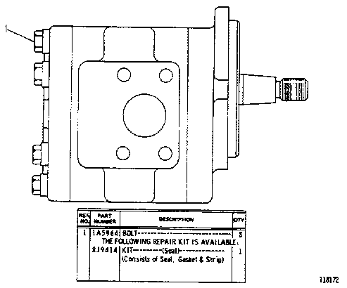 GEAR PUMP GROUP 8J9416 CAT