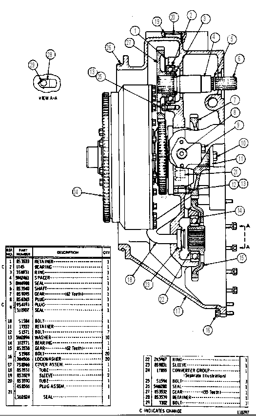 Гидротрансформатор 7S8598 CAT