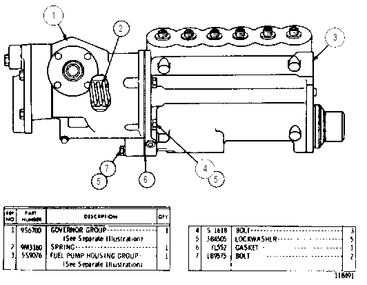 FUEL PUMP HOUSING AND GOVERNOR 9S5785 CAT
