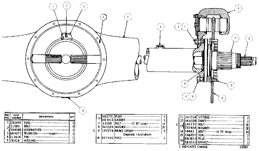 BRAKE & AXLE GP-REAR 8K6327 CAT