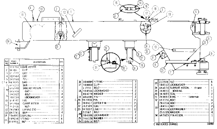 FRAME GP-ENGINE END 9K6357 CAT