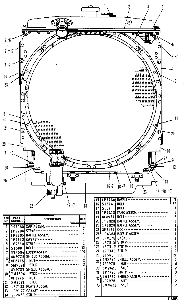 Радиатор 2P8198 CAT