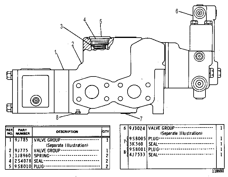 VALVE GP-COMBINATION 9J0782 CAT