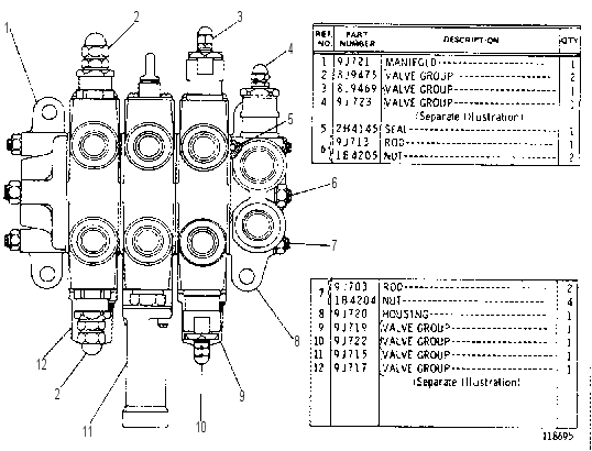 BANK VALVE GROUP 8J4623 CAT