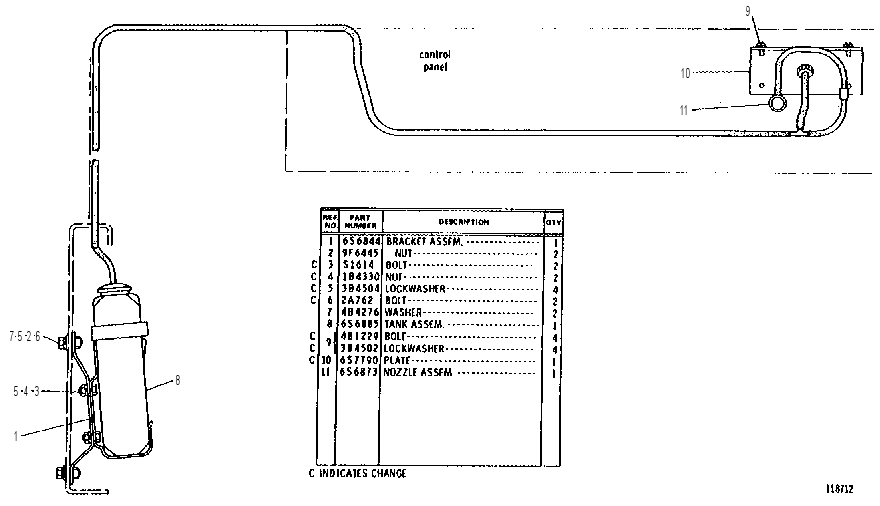 WINDSHIELD WASHER GROUP 6S6845 CAT