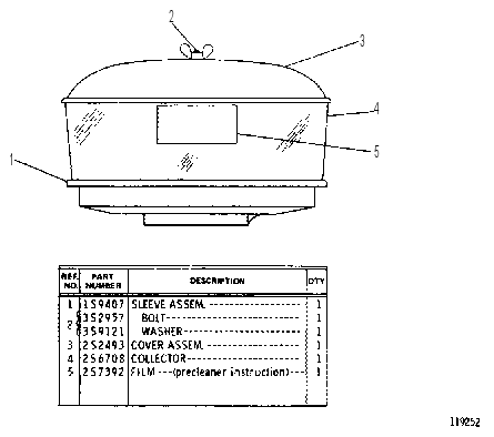 PRECLEANER AS 2S5651 CAT