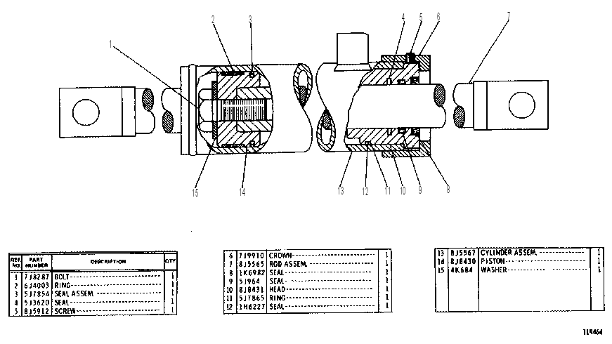 CYLINDER GP-BLADE SHIFT 8J5568 CAT