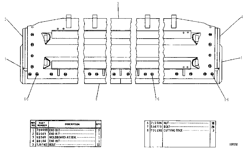 Отвал 9D0385 CAT
