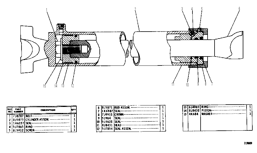 CENTERSHIFT CYLINDER GROUP 8J5874 CAT