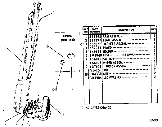 WINDSHIELD WIPER GROUP 6S6846 CAT