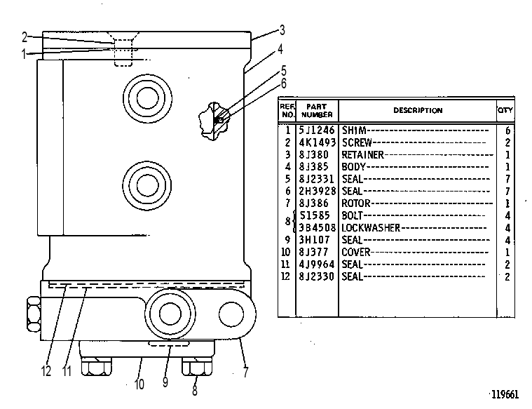 Поворотное соединение 8J0384 CAT