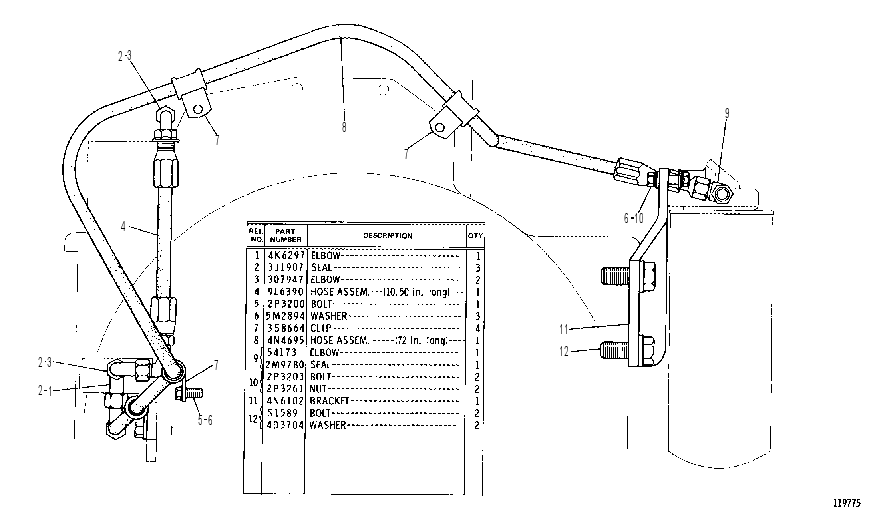 FUEL FILTER LINES GROUP 4N2766 CAT