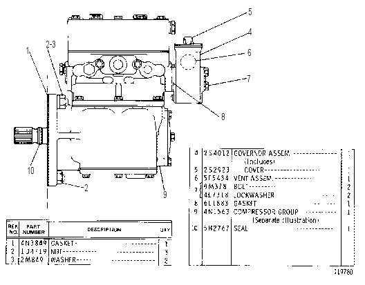 AIR COMPRESSOR GROUP 4N2275 CAT