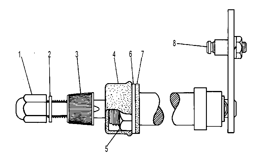 WIPER PIVOT & SHAFT AS 9D4510 CAT