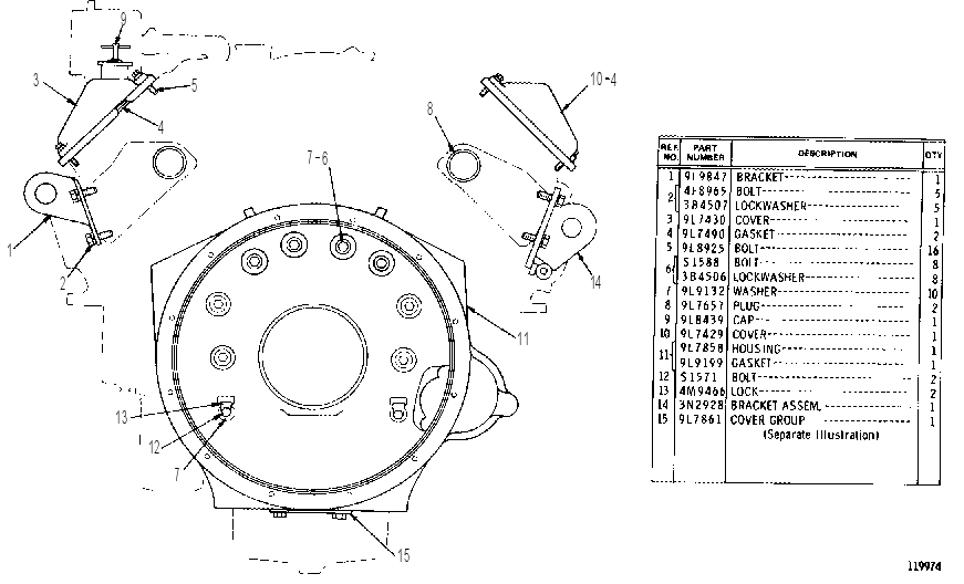 COVER AND HOUSING GROUP 4N5952 CAT