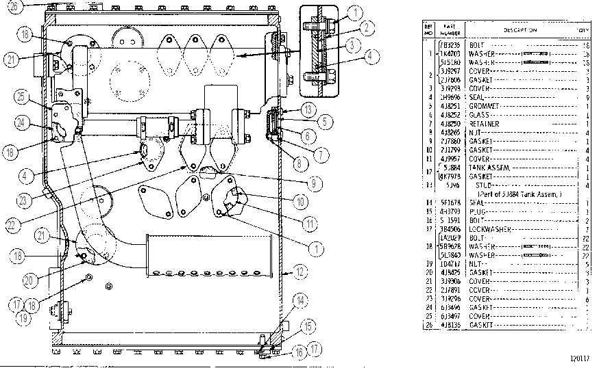 HYDRAULIC TANK GROUP 6J3481 CAT
