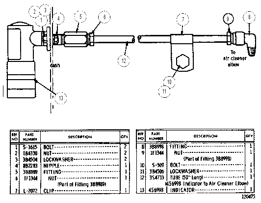 AIR CLEANER INDICATOR 3S4734 CAT