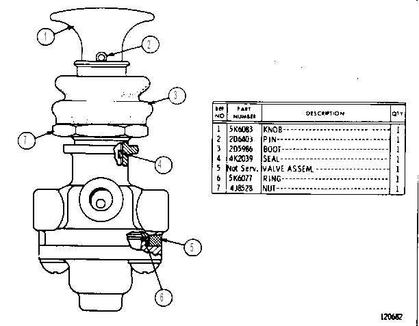 PARK AND EMERGENCY VALVE ASSEMBLY 6K5352 CAT