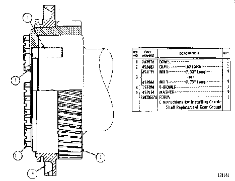 REPLACEMENT CRANKSHAFT GEAR GROUP 4S9343 CAT