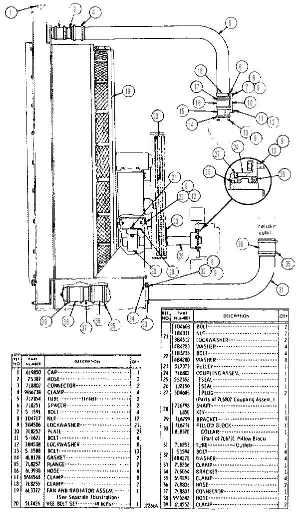 RADIATOR AND FAN DRIVE GROUP 7L7877 CAT