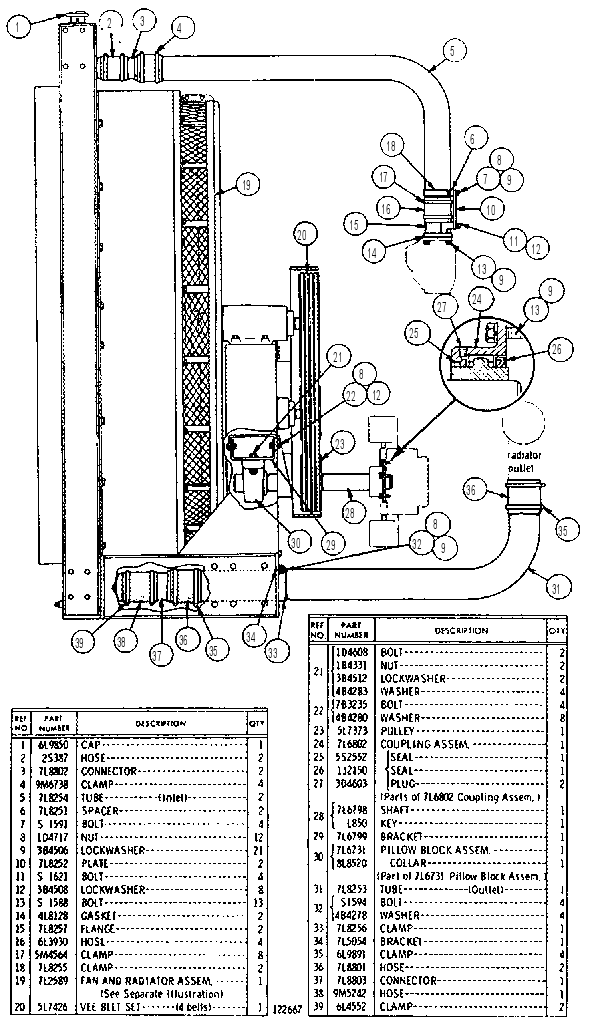 RADIATOR AND FAN DRIVE GROUP 7L7878 CAT