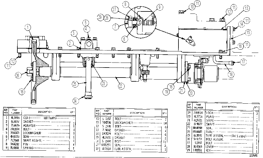 FUEL PUMP AND GOVERNOR DRIVE 6L9195 CAT