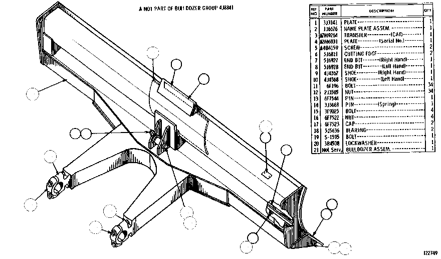 BULLDOZER GROUP 4J8841 CAT
