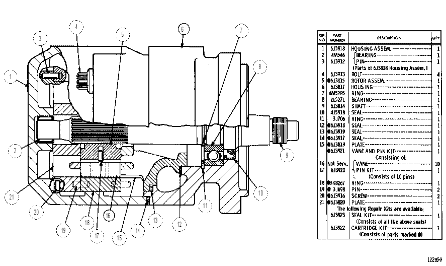 HYDRAULIC PUMP ASSEMBLY 6J2279 CAT
