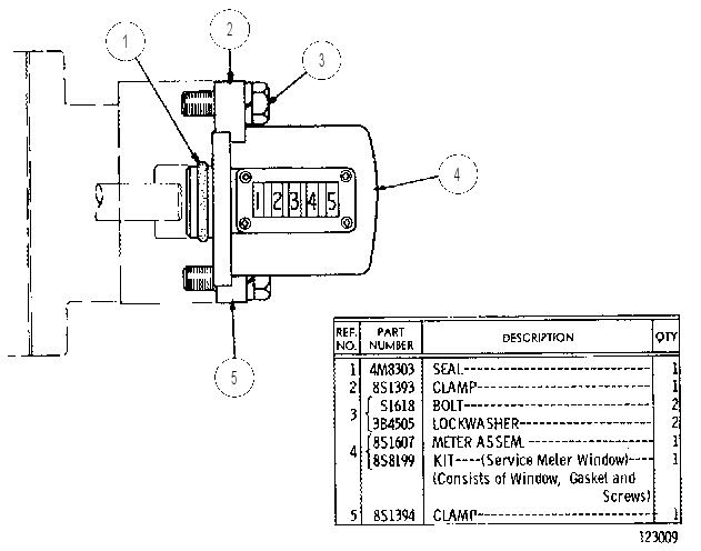 SERVICE METER 8S1608 CAT