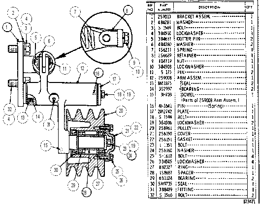 BELT TIGHTENER 2S9014 CAT