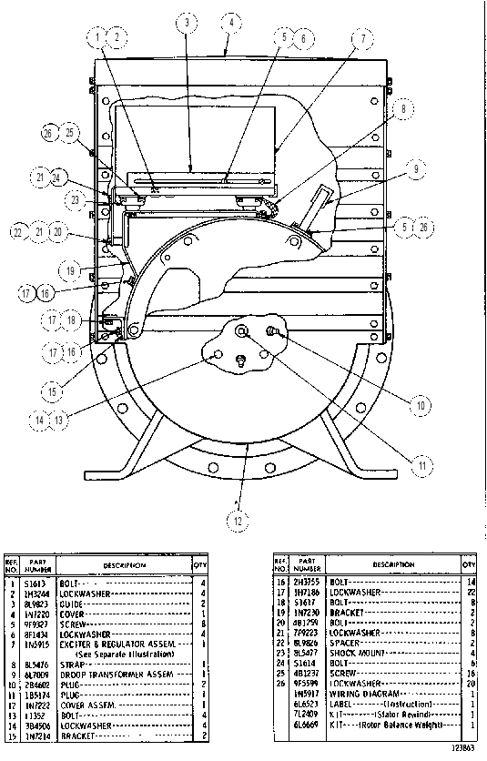 GENERATOR ASSEMBLY 7L0085 CAT